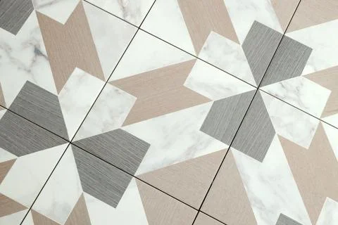 Texture of tiles with beautiful pattern as background, top view Foto stock