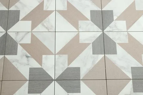 Texture of tiles with beautiful pattern as background, above view Foto stock