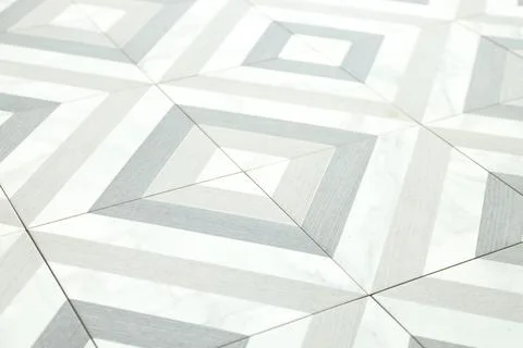 Texture of tiles with beautiful pattern as background, closeup Stock Photos