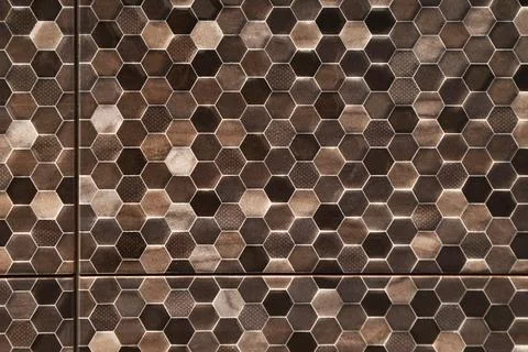 Texture of tiles with beautiful pattern as background, top view 스톡 사진