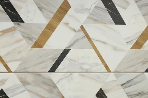 Texture of tiles with beautiful pattern as background, top view Foto stock