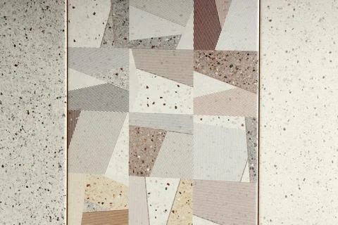 Texture of tiles with beautiful patterns as background, top view Foto stock