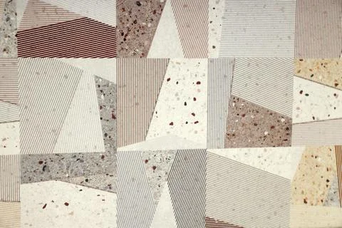 Texture of tiles with beautiful patterns as background, top view Foto stock