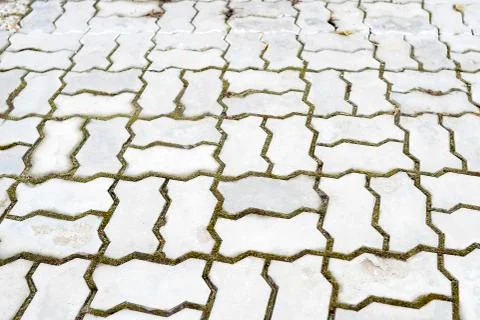 The texture of the tiles of the sidewalk grey stackable blocks Stock-Fotos