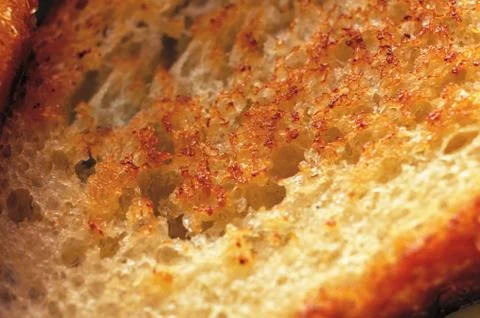 Texture toast, fried fresh bread, close-up, shallow depth of field Stock Photos