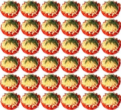 Texture of the tomatoes, cheese and dill Stock Illustration