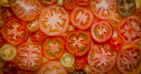 Texture of the tomatoes rotate Stock Footage 80744184