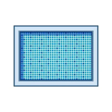 Texture top view pool cartoon vector illustration Ilustração Stock