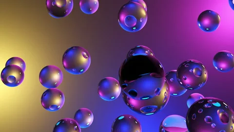 Texture of transparent glass balls falling. Stock Footage 214045342