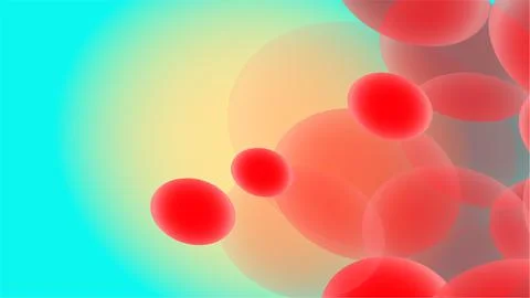 Texture of transparent red abstract volumetric fashionable unique magic round Stock Illustration