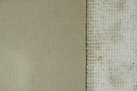 Texture of two types of wall adjustment. Stock Photos