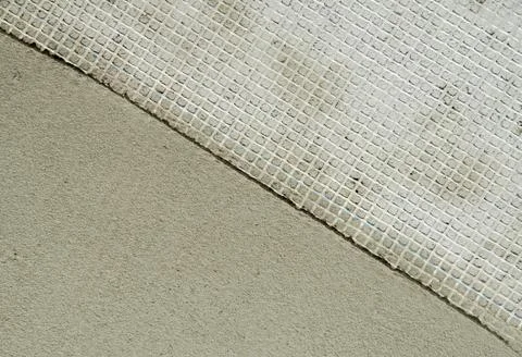 Texture of two types of wall adjustment, diagonal shot. Stock Photos