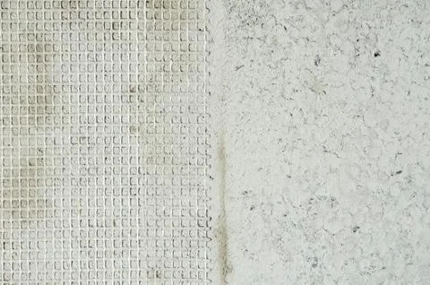Texture of two types of wall adjustment. Stock Photos