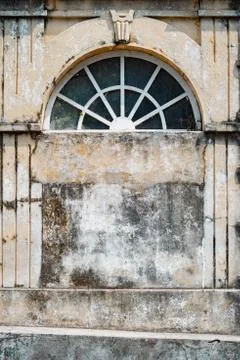 Texture of typical Italian old stone and brick wall. Traces of the pledged old Stock Photos