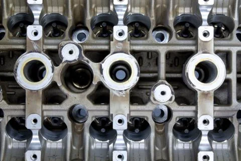 Texture of valve block close up Stock Photos