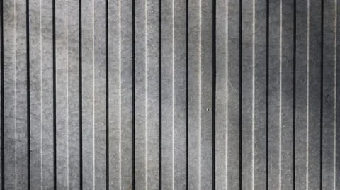 Texture of vertical gray galvanized profiled sheet Stock Photos