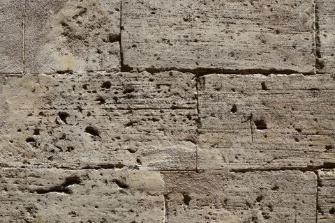 Texture of very old stone wall Foto stock