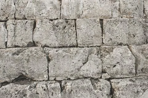 The texture of the wall of the ancient Cathedral Mosque. Stock Photos