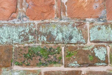 Texture wall background pattern of old vintage weathered bricks Stock Photos