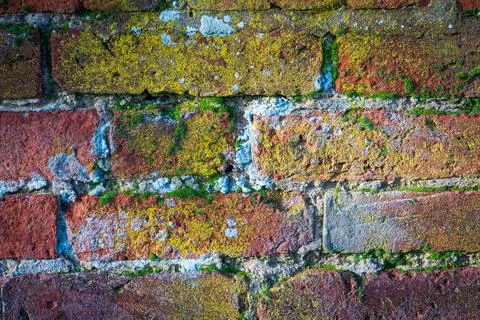 Texture wall background pattern of old vintage weathered brick Stock Photos