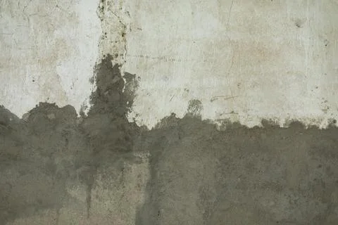 Texture of wall. Cement and putty. Border of two colors. Stock Photos
