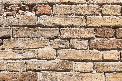 Texture of a wall made from bricks Stock Photos