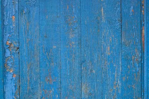 The texture of the wall is old blue paint Foto stock