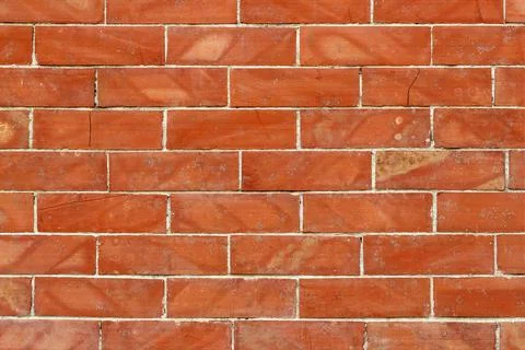 Texture of a wall in old red bricks Stock-Fotos
