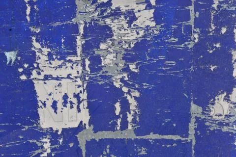 Texture wall paint background cracked color blue 스톡 사진