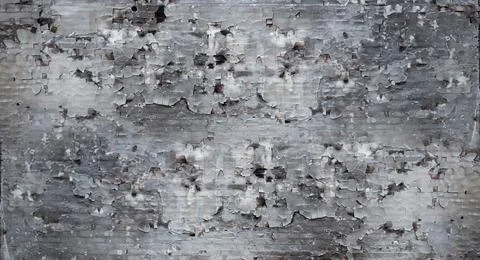 Texture of the wall with peeling paint due to fire. Irpin, Kyiv region, 2022. Stock Photos