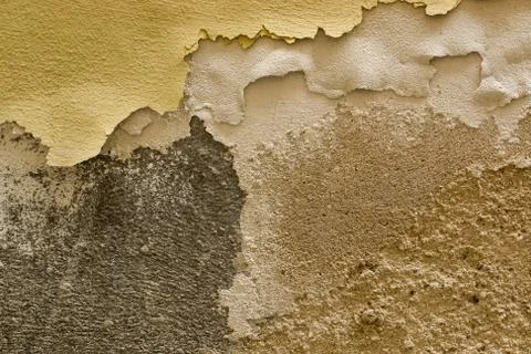 The Texture Of The Wall Plaster Of The Warm Tone 库存照片