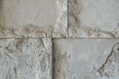 Texture wall with prints from the removed tiles Stock Photos