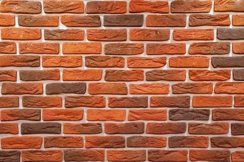 Texture of wall from a red brick Stock Photos