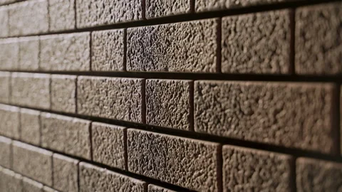 Of texture wall with siding from flexible facade panels imitating clinker Stock Footage 167377239