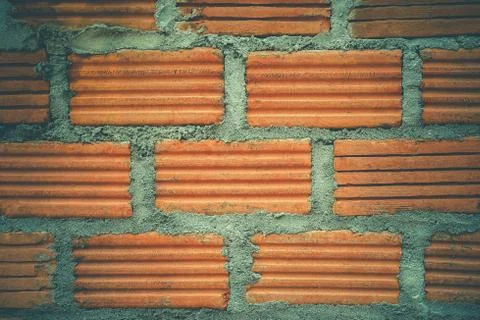 Texture of the wall was constructed by brick. Stock Photos