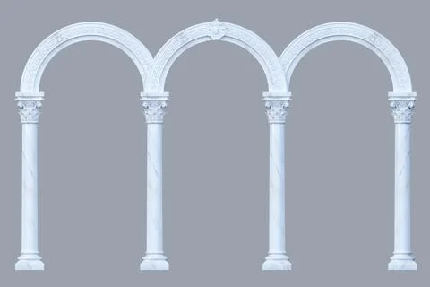 Texture wallpaper classic arch with columns Stock Illustration