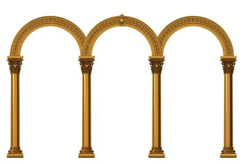 Texture wallpaper classic arch with columns Stock Illustration