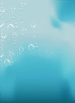 Texture water with bubbles on a blue background. Vector 스톡 일러스트