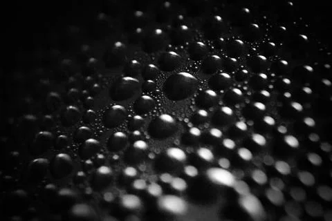 Texture of water drops on bottle Stock Photos