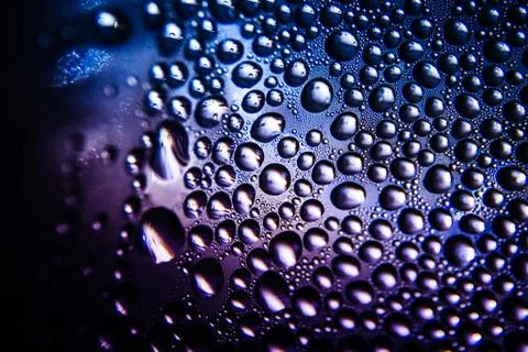 Texture of water drops on bottle Foto stock
