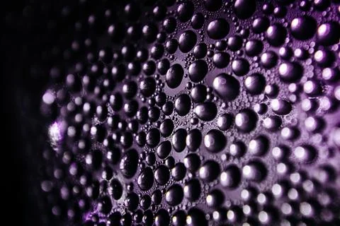 Texture of water drops on bottle Foto stock