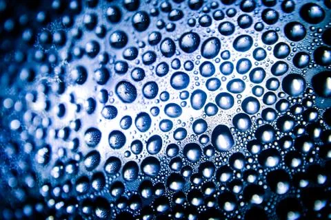 Texture of water drops on bottle Foto stock