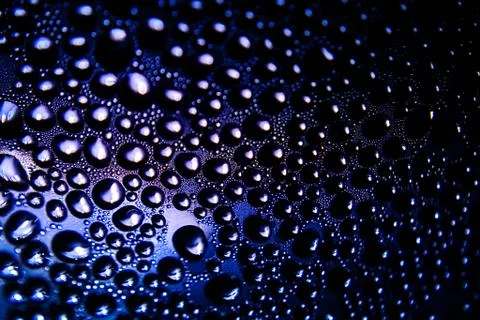 Texture of water drops on bottle Foto stock