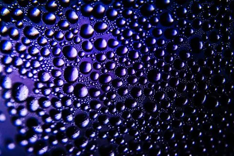 Texture of water drops on bottle Foto stock