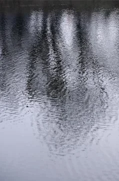 The texture of the water in the river under the influence of wind. A lot of s Stock Photos