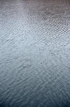 The texture of the water in the river under the influence of wind. A lot of s Stock Photos