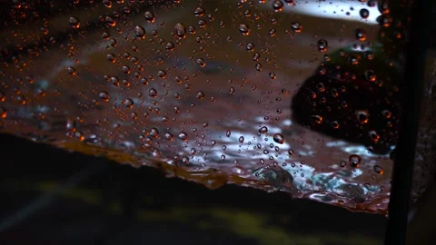 Texture of the water is a rumbling chaos with bubbles created Stock Footage 310669075