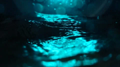 Texture of the water is a rumbling chaos with bubbles created Stock Footage 310669159