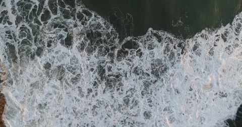 Texture of water surface of sea reflection of sun's rays. View from drone Stock Footage 243693444