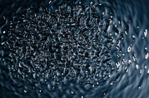 The texture of water under the influence of vibration in 432 hertz Stock Photos